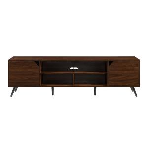 Walnut Contemporary 2-Door TV Stand