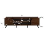 Walnut Contemporary 2-Door TV Stand