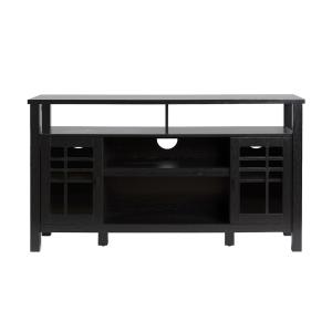 Black Transitional 2-Door Sideboard TV Stand