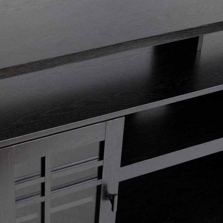 Black Transitional 2-Door Sideboard TV Stand