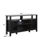 Black Transitional 2-Door Sideboard TV Stand