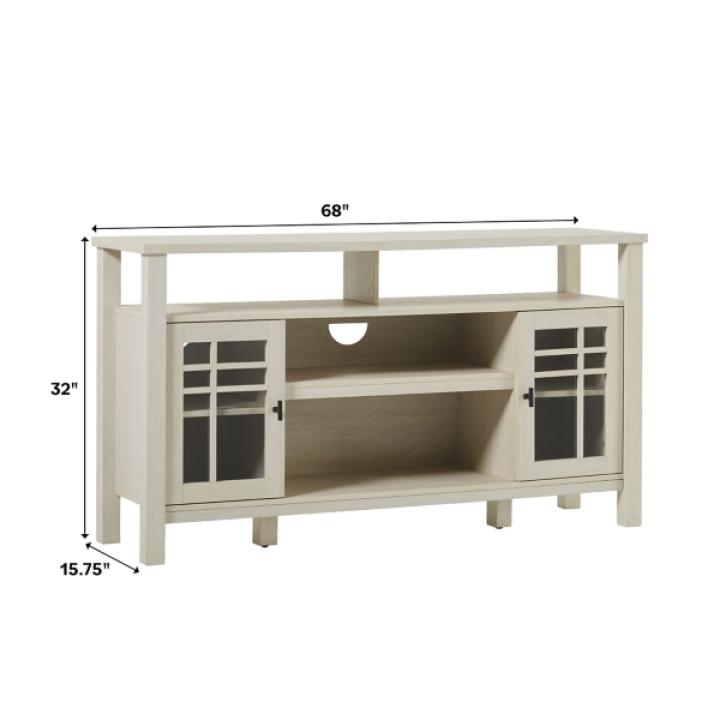 Cream Transitional 2-Door Sideboard TV Stand