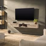 Natural Modern Rattan Floating TV Stand