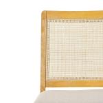 Natural Wood & Rattan Dining Chairs, Set of 2