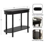 Black Wood Koji Capsule Console Table