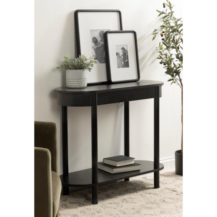 Black Wood Koji Capsule Console Table