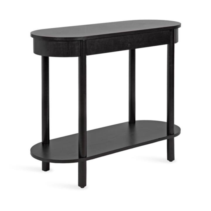 Black Wood Koji Capsule Console Table