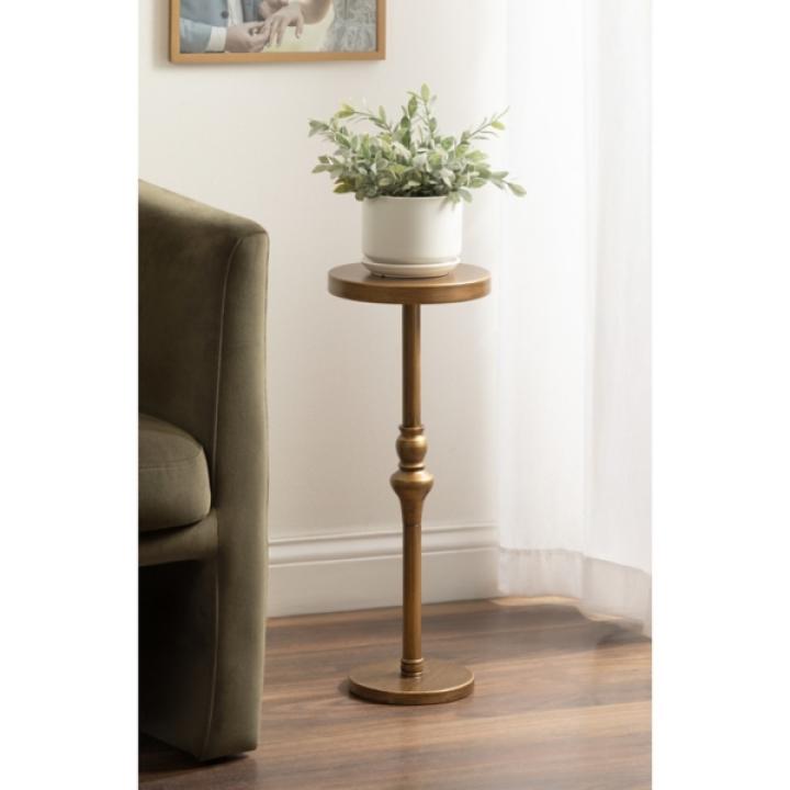 Antique Gold Metal Stratton Cocktail Table