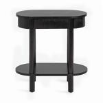 Black Wood Koji Capsule Side Table