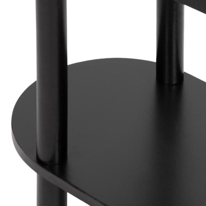 Black Wood Koji Capsule Side Table