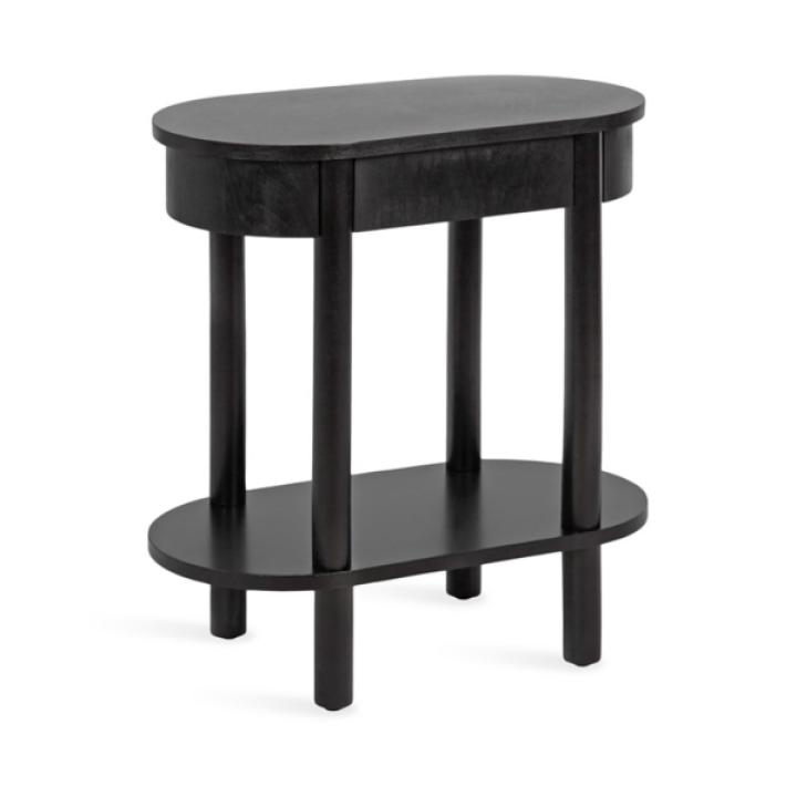 Black Wood Koji Capsule Side Table