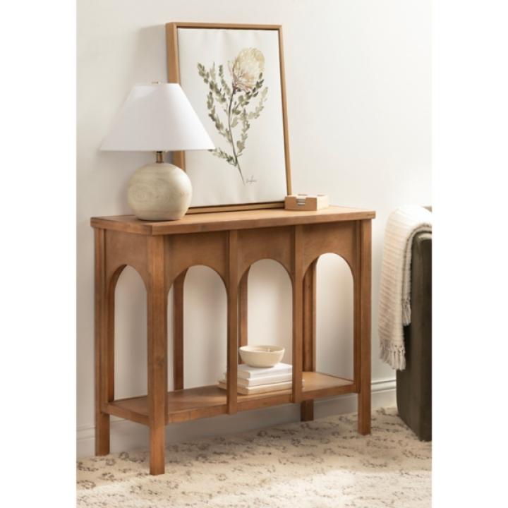 Rustic Brown Wood Arch Ella Console Table