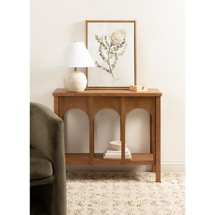 Rustic Brown Wood Arch Ella Console Table