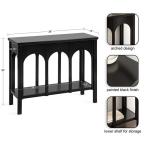 Black Wood Arch Ella Console Table