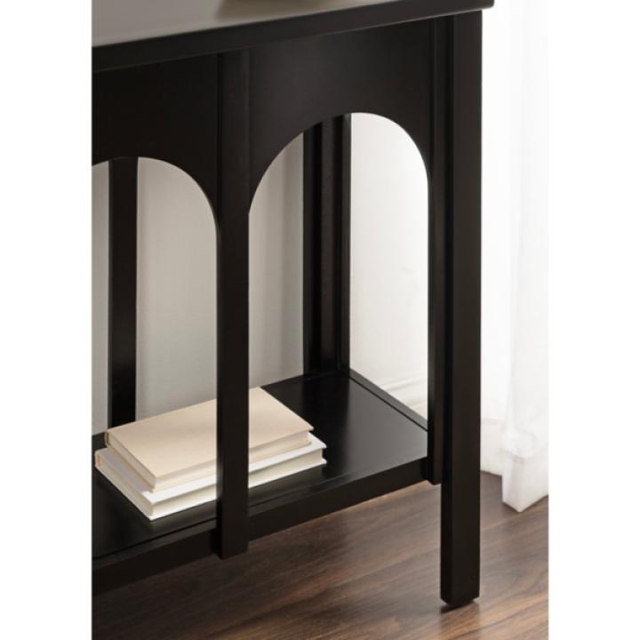 Black Wood Arch Ella Console Table