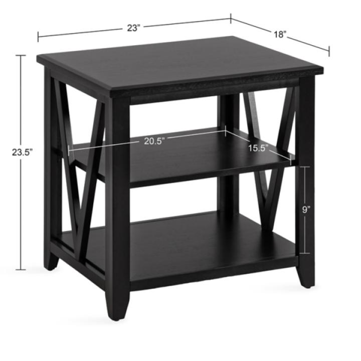 Black Wood Broadbridge Accent Table