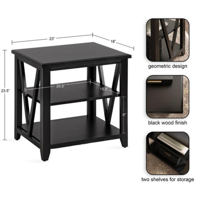 Black Wood Broadbridge Accent Table