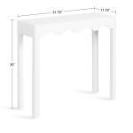 White Scalloped Mara Console Table