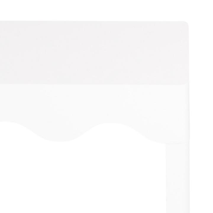 White Scalloped Mara Console Table