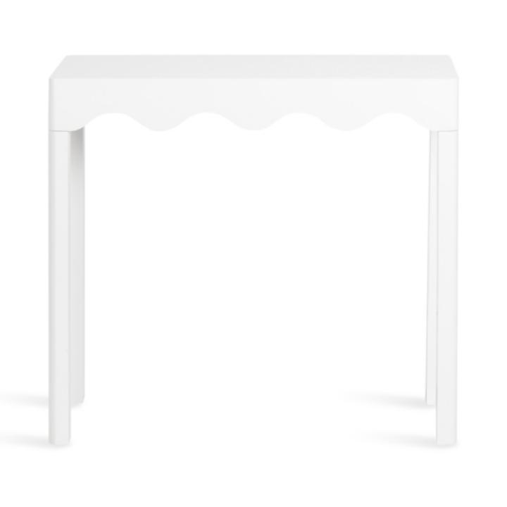 White Scalloped Mara Console Table