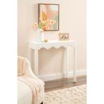 White Scalloped Mara Console Table