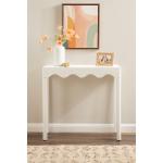 White Scalloped Mara Console Table