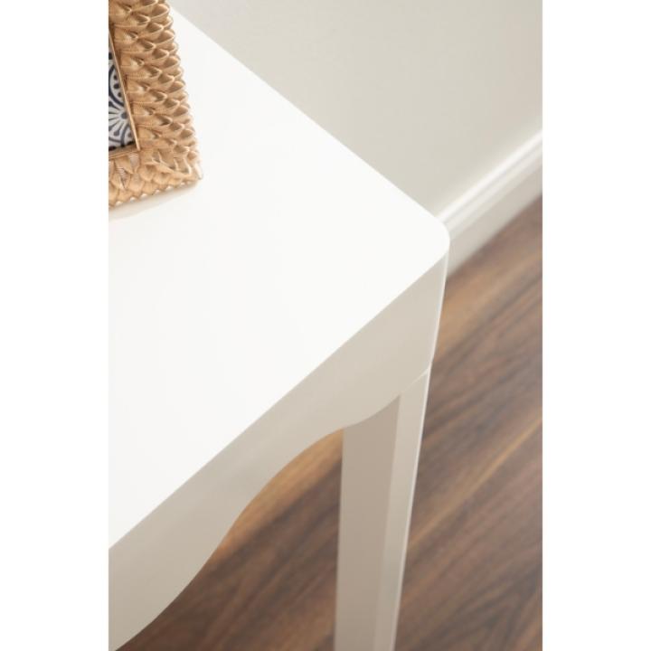 White Scalloped Mara Console Table