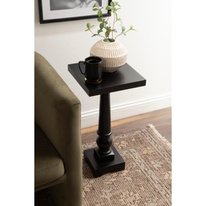 Black Wood Butterfield Pedestal Table