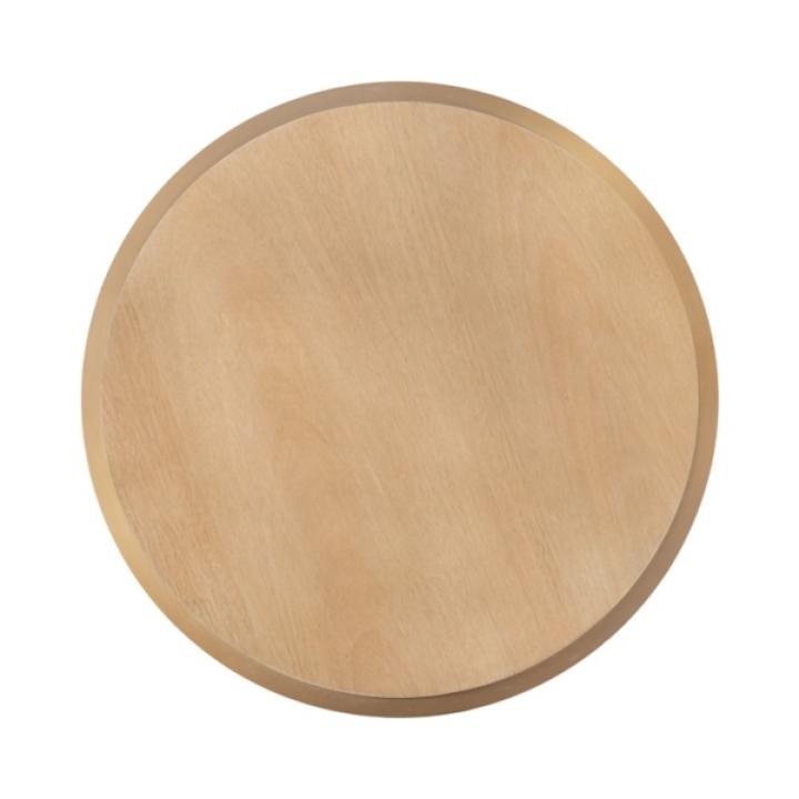 Natural Wood Round Sutherlin Accent Table