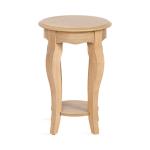 Natural Wood Round Sutherlin Accent Table