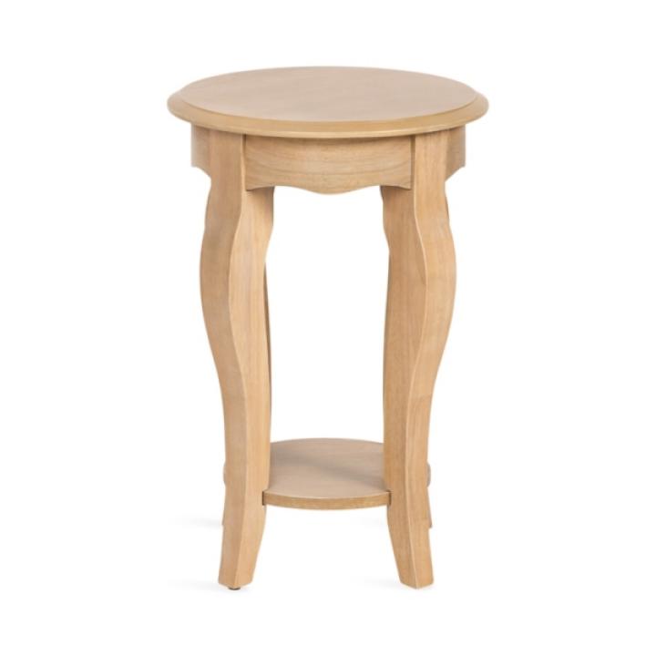 Natural Wood Round Sutherlin Accent Table