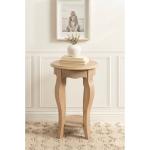 Natural Wood Round Sutherlin Accent Table