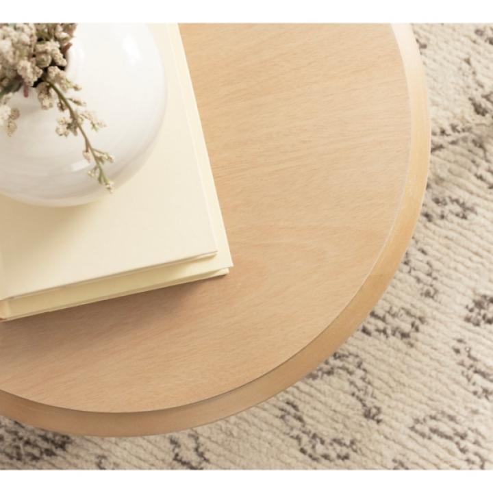 Natural Wood Round Sutherlin Accent Table