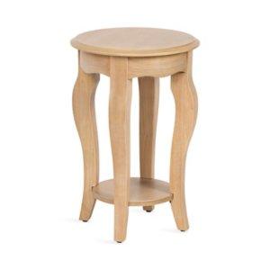 Natural Wood Round Sutherlin Accent Table