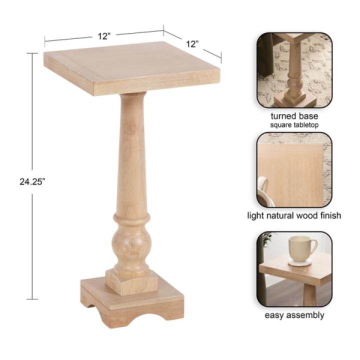 Natural Wood Butterfield Pedestal Table