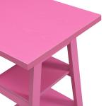 Hot Pink Double Trestle Desk with Shelves