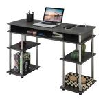 Gray Storage Desk with Charging Station