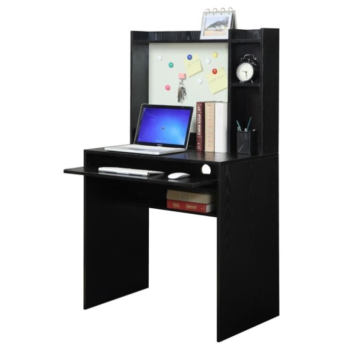 Black Desk with Magnetic Bulletin Board