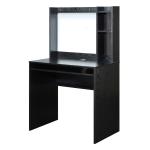 Black Desk with Magnetic Bulletin Board