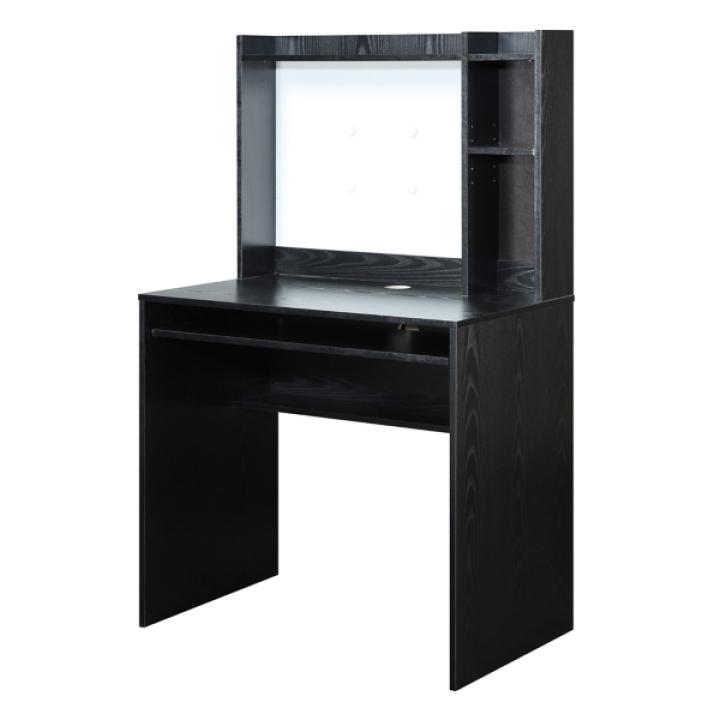 Black Desk with Magnetic Bulletin Board