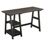 Mocha Trestle Desk with Shelves
