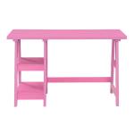 Pink Trestle Desk with Shelves