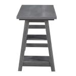 Gray Trestle Desk with Shelves