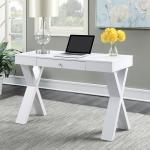White X-Sides 1-Drawer Desk
