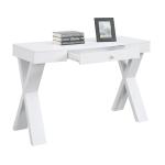 White X-Sides 1-Drawer Desk