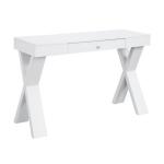 White X-Sides 1-Drawer Desk