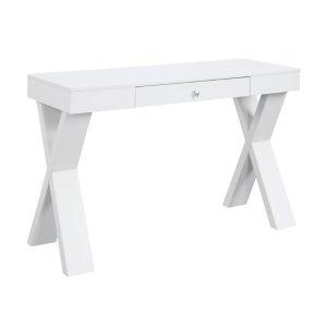 White X-Sides 1-Drawer Desk