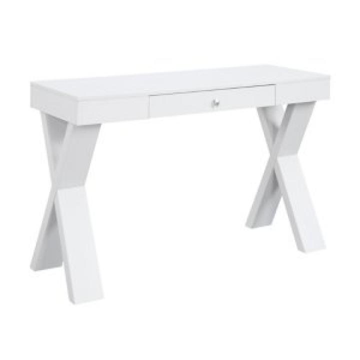 White X-Sides 1-Drawer Desk