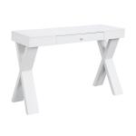 White X-Sides 1-Drawer Desk