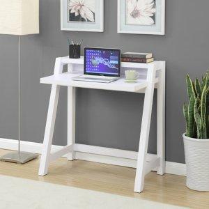 White Wood Lilly 2-Tier Desk